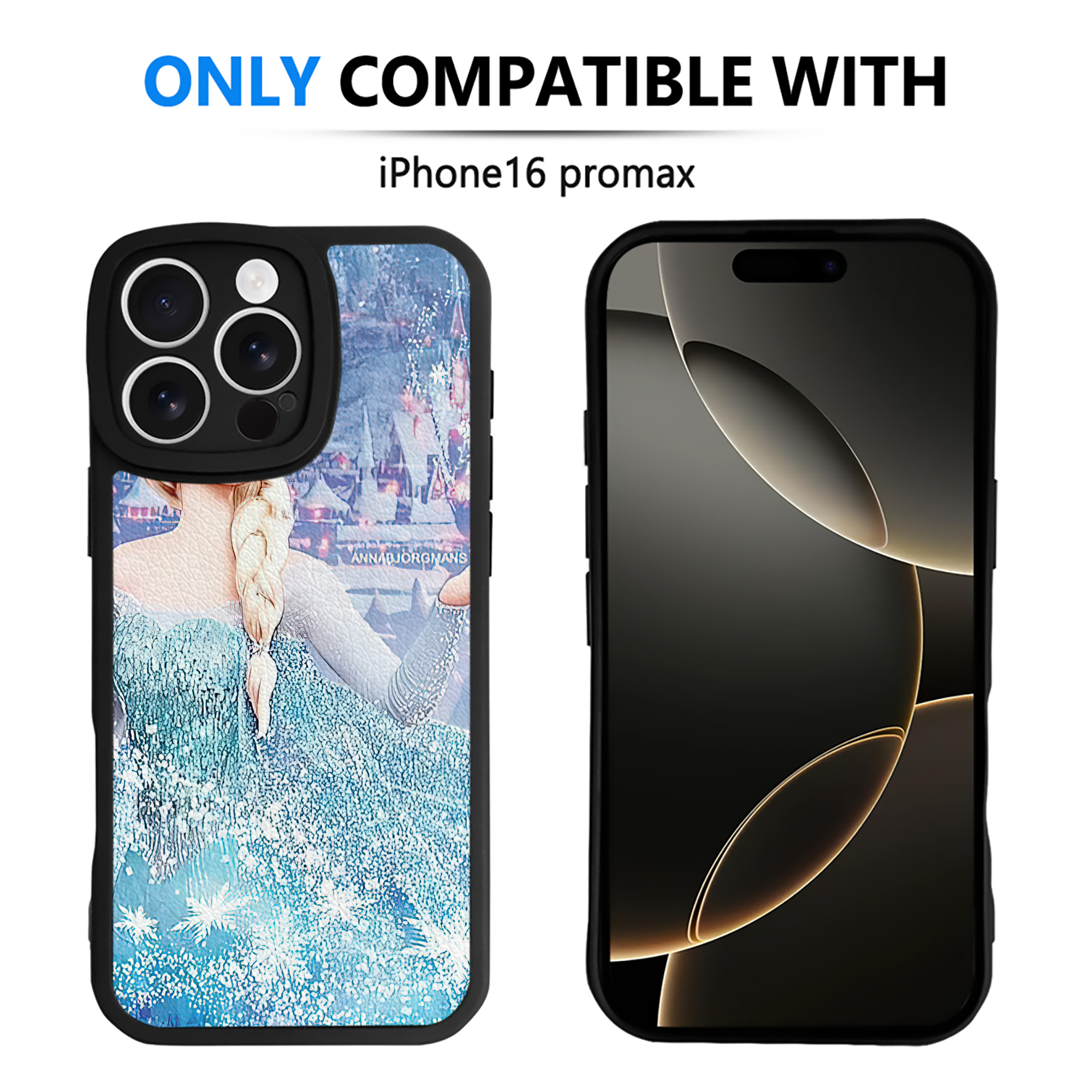 （画像用） アナと雪の女王 アンナ エルサ Frozen Anna Elsa 【iPhone 16シリーズ対応】シリコンスマホケース（レザー調） 材質：シリコン